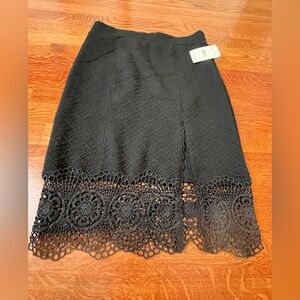 Free People Elegant Black Lace Hem Skirt small